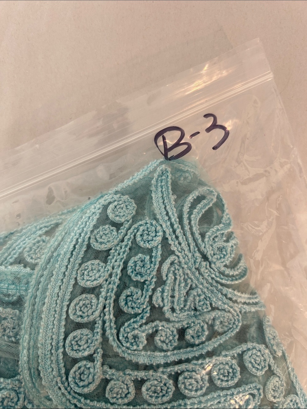 Pretty Angel Aqua Lace Sheer Tunic Tank Top Silk Blend Wide Strap Size Medium - Picture 7 of 7